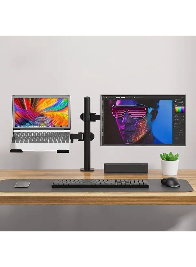 Heavy Duty Dual Monitor And Laptop Mount With Vented Tray As Shown In Picture - Image 1